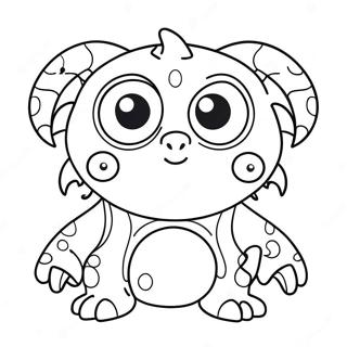 Friendly Monster With Big Eyes Coloring Page 55972-46538