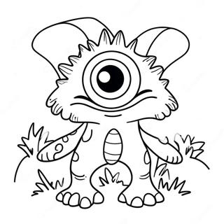 Friendly Monster With Big Eyes Coloring Page 55972-46539