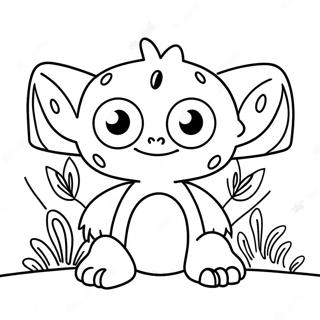 Friendly Monster With Big Eyes Coloring Page 55972-46540