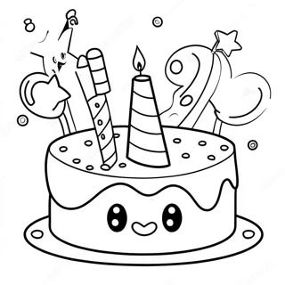 Cute Birthday Card Coloring Page 55982-46549