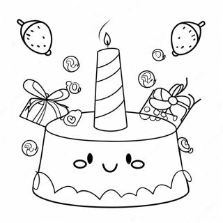 Cute Birthday Card Coloring Page 55982-46550