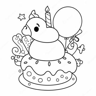 Cute Birthday Card Coloring Page 55982-46551