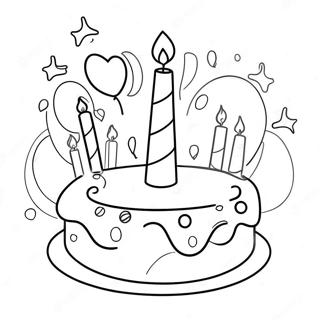 Cute Birthday Card Coloring Page 55982-46552