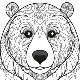 Bear Face Coloring Page 55991-46554