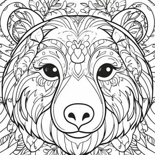 Bear Face Coloring Page 55991-46555