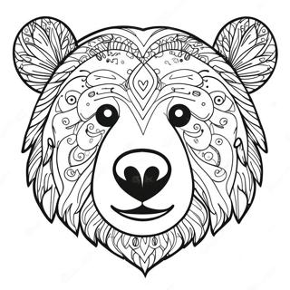 Bear Face Coloring Page 55991-46556