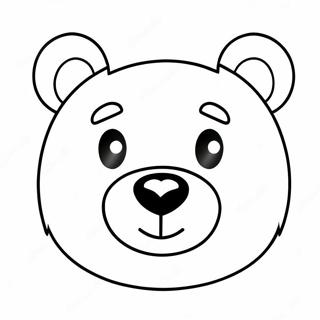 Cute Bear Face Coloring Page 55992-46559