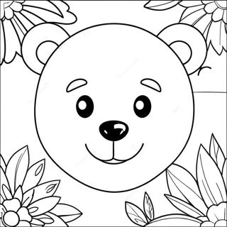 Cute Bear Face Coloring Page 55992-46560