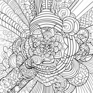 Op Art Geometric Patterns Coloring Page 56001-46566