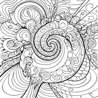 Optical Illusion Swirling Shapes Coloring Page 56002-46569