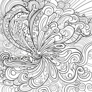 Optical Illusion Swirling Shapes Coloring Page 56002-46571