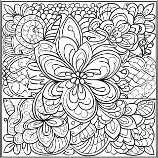 Colorful Talavera Tiles Pattern Coloring Page 56022-46577