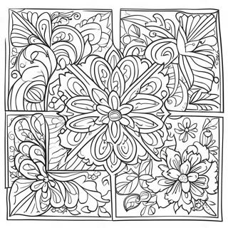 Colorful Talavera Tiles Pattern Coloring Page 56022-46578