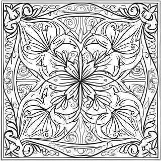 Colorful Talavera Tiles Pattern Coloring Page 56022-46580