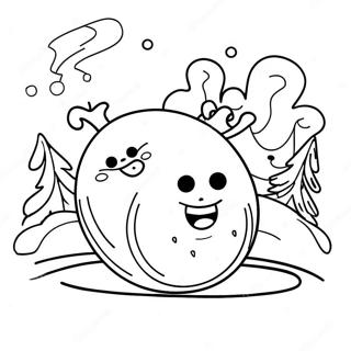 Cute Snowball Fight Coloring Page 56032-46589