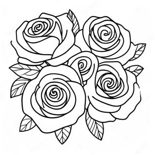 Roses For Adults Coloring Pages