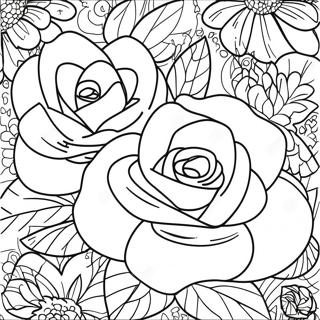 Roses For Adults Coloring Page 56041-46595