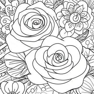 Roses For Adults Coloring Page 56041-46596