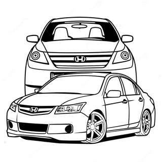 Sporty Honda Accord Coloring Page 56052-46604