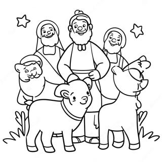 Glory To God Shepherds And Angels Coloring Pages