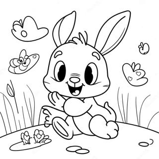 Cute Bugs Bunny And Lola Love Scene Coloring Page 56082-46633