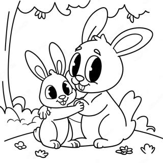 Cute Bugs Bunny And Lola Love Scene Coloring Page 56082-46634