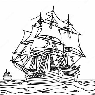 Famous War Of 1812 Naval Battle Coloring Page 56092-46638