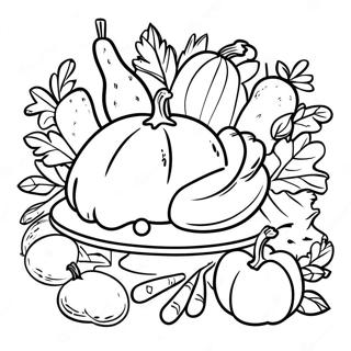 Friendsgiving Feast Coloring Page 56101-46642