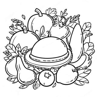 Friendsgiving Feast Coloring Page 56101-46643