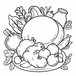 Friendsgiving Feast Coloring Page 56101-46644