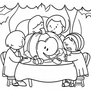 Thankful Friends Gathering Coloring Page 56102-46661