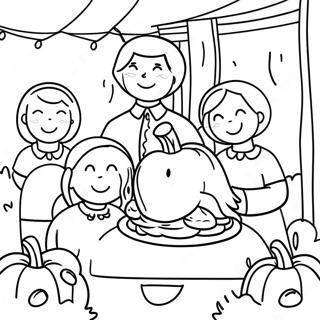 Thankful Friends Gathering Coloring Page 56102-46664