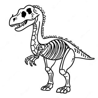 Xray Dinosaur Skeleton Coloring Page 56122-46659