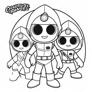 Colorful Rainbow Rangers Adventure Coloring Page 5614-4485