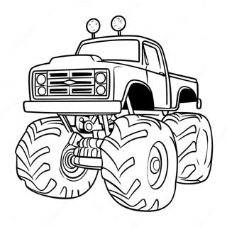 Christmas Monster Truck Coloring Pages