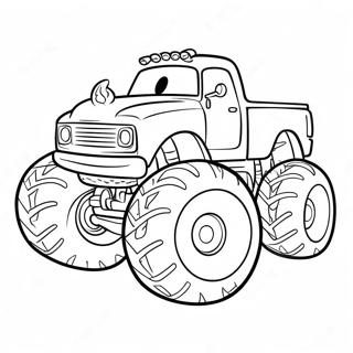 Festive Christmas Monster Truck Coloring Page 56172-46698