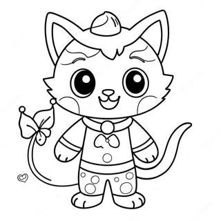 Catboy In Festive Costume Coloring Page 56182-46712