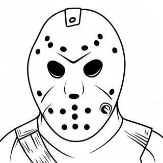 Jason Voorhees Iconic Mask Coloring Page 56191-46714