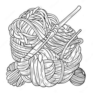 Cozy Knitting Scene Coloring Page 56232-46747