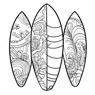 Colorful Surfboards On The Beach Coloring Page 56282-46792