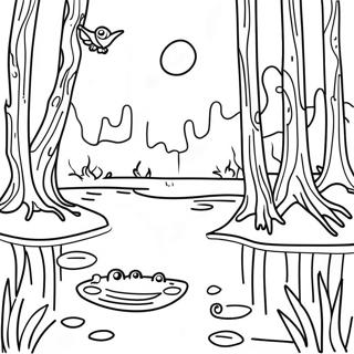 Swamp Scene Coloring Page 56291-46794