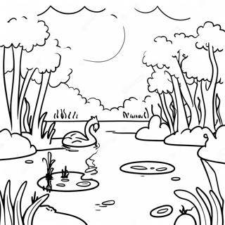 Swamp Scene Coloring Page 56291-46795