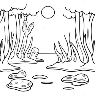 Swamp Scene Coloring Page 56291-46796