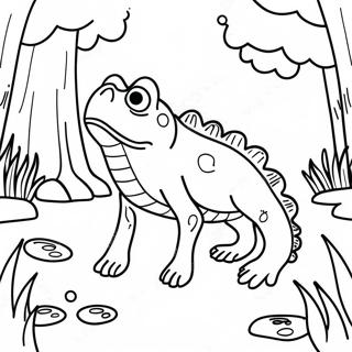 Mysterious Swamp Creature Coloring Page 56292-46798