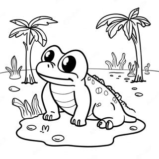 Mysterious Swamp Creature Coloring Page 56292-46799