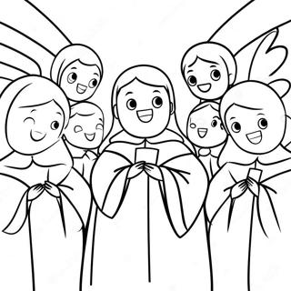 Angelic Choir In The Kingdom Coloring Page 56302-46809