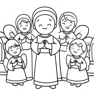 Angelic Choir In The Kingdom Coloring Page 56302-46810