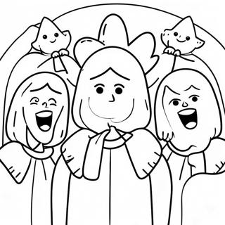 Angelic Choir In The Kingdom Coloring Page 56302-46812