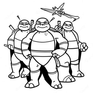 April Ninja Turtles Coloring Pages