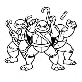 April Ninja Turtles Coloring Pages